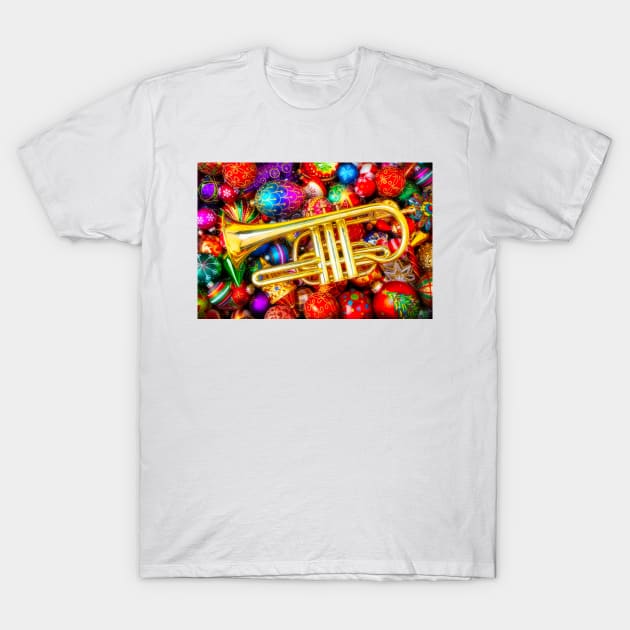 Brass Christmas Trumpet T-Shirt by photogarry